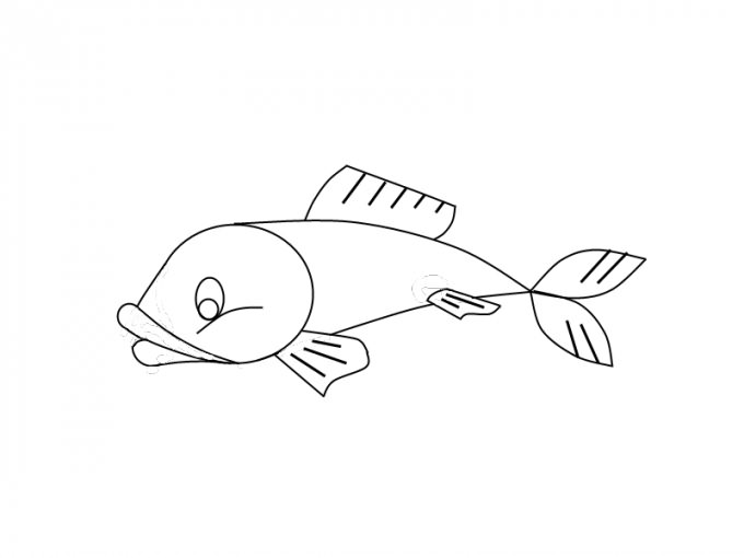 Как нарисовать рыбу[ZEBR_TAG_/strong>