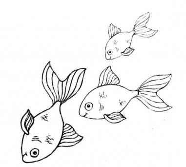 как нарисовать рыбок